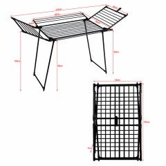 Сушилка напольная для белья раскладная, 5 зон сушки, 25 метров, LAIMA HOME MEGA BLACK, 700471 - фото 11
