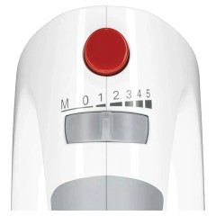 Миксер BOSCH MFQ 3540, 450 Вт, 5 скоростей, 2 венчика, 2 крюка для теста, стакан, белый, MFQ3540 - фото 3