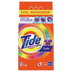 Порошок стиральный Tide Аква Пудра Color автомат 6кг д/цветного белья