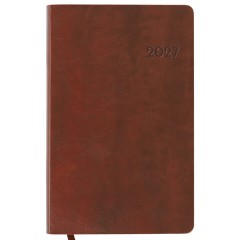 Ежедневник датированный 2027, А5, 138х213 мм, BRAUBERG "Flexi", под кожу, гибкий, коньячный, 118223 - фото 5