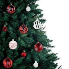 Шары ёлочные НАБОР 44 шт., 6 см/3 см, пластик, КРАСНЫЕ/БЕЛЫЕ, ЗОЛОТАЯ СКАЗКА, 592166 - фото 13