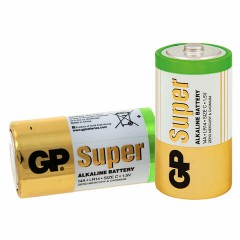 Батарейки КОМПЛЕКТ 2 шт., GP Super G-Tech, С (LR14, 14А), алкалиновые, в пленке, 14A-OS2 - фото 10