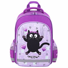 Рюкзак ПИФАГОР SCHOOL, 1 отделение, 3 кармана, "Falling cat", 38x28х14 см, 272082 Рюкзак ПИФАГОР SCHOOL, 1 отделение, 3 кармана, "Falling cat", 38x28х14 см, 272082 - фото 2