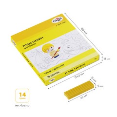 Пластилин классический ГАММА "Юный художник NEW", 10 цветов, 140 г, со стеком, картонная упаковка, 280044 - фото 4