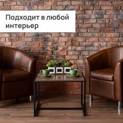 Стол журнальный "Систа", 640х590х460 мм, ЛОФТ, металл/ЛДСП ясень шимо темный - фото 6