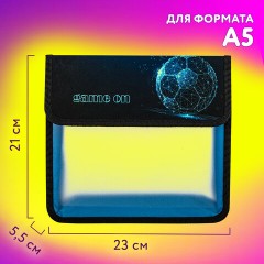 Папка для тетрадей ЮНЛАНДИЯ А5, пластик, 2 отделения, клапан на липучке, "Digital Ball", 271491 Папка для тетрадей ЮНЛАНДИЯ А5, пластик, 2 отделения, клапан на липучке, "Digital Ball", 271491 - фото 9