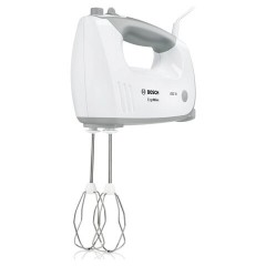 Миксер BOSCH MFQ 36480, 450 Вт, 5 скоростей, 6 насадок, стакан, белый, MFQ36480