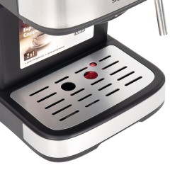 Кофеварка рожковая ручной капучинатор SONNEN CM8501, 1100 Вт, 1,5 л, 15 бар, черная/серебро, 456335 - фото 8