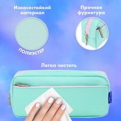 Пенал мягкий BRAUBERG PASTEL, 2 отделения, мятный, 21х9,5х5 см, 272275 Пенал мягкий BRAUBERG PASTEL, 2 отделения, мятный, 21х9,5х5 см, 272275 - фото 9