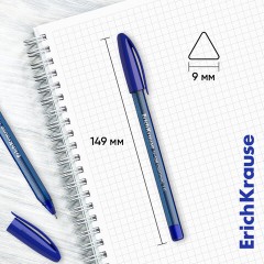 Ручка шариковая ERICH KRAUSE U-108 "Stick Original", СИНЯЯ, узел 1 мм, линия 0,3 мм, 47595 - фото 2