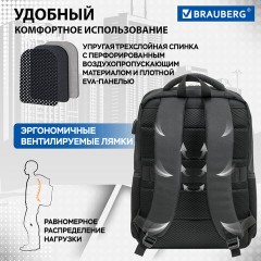 Рюкзак BRAUBERG FUNCTIONAL с отделением для ноутбука, USB-порт, багажная лента, Firm, 43x30x15 см, 272576 Рюкзак BRAUBERG FUNCTIONAL с отделением для ноутбука, USB-порт, багажная лента, Firm, 43x30x15 см, 272576 - фото 21