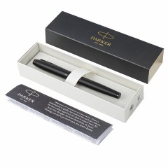 Ручка-роллер PARKER "IM Achromatic Black BT", корпус черный матовый, нержавеющая сталь, черная, 2127743 - фото 8