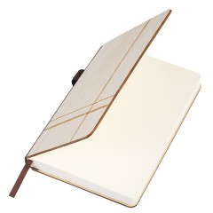 Ежедневник недатированный, А5, 145х210 мм, BRAUBERG "Natural", резинка-фиксатор, держатель для ручки, 160 л., деревянный, 117136 - фото 5