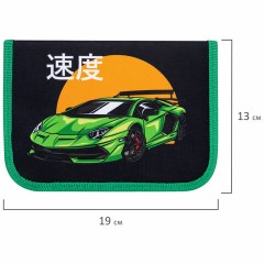 Пенал ПИФАГОР, 1 отделение, 1 откидная планка, полиэстер, 19х13 см, "Dive into drive", 272292 Пенал ПИФАГОР, 1 отделение, 1 откидная планка, полиэстер, 19х13 см, "Dive into drive", 272292 - фото 6