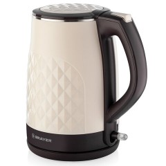 Чайник с двойными стенками BRAYER BR1043WH, 1,5 л, 2200 Вт, закрытый нагревательный элемент, бежевый Чайник с двойными стенками BRAYER BR1043WH, 1,5 л, 2200 Вт, закрытый нагревательный элемент, бежевый - фото 2