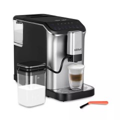 Кофемашина KITFORT КТ-7166, 1350 Вт, объем 1,5 л, для зерен 200 г, автокапучинатор, серебристая - фото 6