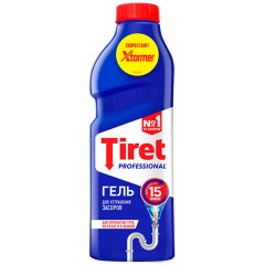 Средство для прочистки труб TIRET гель 1л