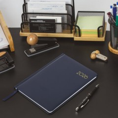 Еженедельник датированный 2026, А5, 145х215 мм, BRAUBERG "Select", балакрон, темно-синий, 117181 - фото 5