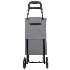 Сумка-тележка хозяйственная 92x35x28 см, объем 34 л, до 30 кг, Оксфорд 300D, серая, BOOMHOUSE (БУМХАУС), 701416 - фото 5