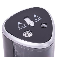 Точилка электрическая BRAUBERG DUAL (для 2 диаметров карандашей!), 4 батарейки АА, черная, 270581 Точилка электрическая BRAUBERG DUAL (для 2 диаметров карандашей!), 4 батарейки АА, черная, 270581 - фото 4