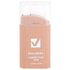 Корректирующая лента BRAUBERG COMPACT PASTEL, 5 мм х 6 м, КОМПЛЕКТ 6 штук, пенал с zip-lock, 272496 - фото 3