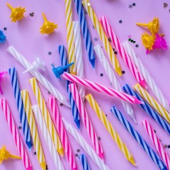 Набор свечей для торта 24 шт., 6 см, 24 держателя, ЗОЛОТАЯ СКАЗКА, в блистере, 591445 - фото 12