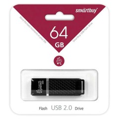 Флеш-диск 64 GB SMARTBUY Quartz USB 2.0, черный, SB64GBQZ-K Флеш-диск 64 GB SMARTBUY Quartz USB 2.0, черный, SB64GBQZ-K - фото 3