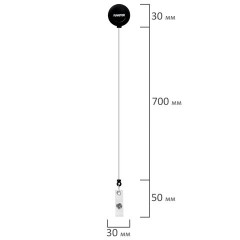 Бейдж вертикальный с 3D-печатью "Отражение" (85х54 мм), с рулеткой, СЛАЙДЕР, FUNSTER (ФАНСТЕР), 238841 - фото 7