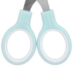 Ножницы BRAUBERG KIDS 130 мм, ручки мятные, закругленные лезвия с линейкой, 274062 - фото 5
