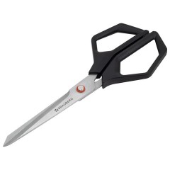 Ножницы BRAUBERG "Super black" 220 мм, черные, 3-сторонняя заточка, ручки из ABS-пластика, 238855 - фото 3