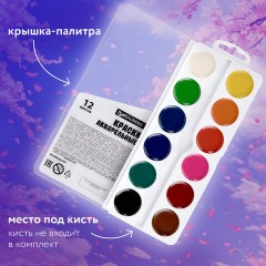 Краски акварельные BRAUBERG 12 цветов "Аниме", медовые, круглые кюветы, 192552 Краски акварельные BRAUBERG 12 цветов "Аниме", медовые, круглые кюветы, 192552 - фото 7