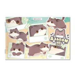 Альбом для рисования А4 40 л., скоба, обложка картон, BRAUBERG, 203х288 мм, кросс-серия "МИЛЫЕ КОТЫ", 107351 - фото 3