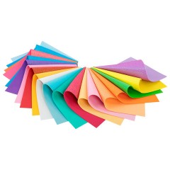 Пористая резина/фоамиран А4, 2 мм, НАБОР, 20 листов, 20 цветов, пастельные цвета, блестки, ОСТРОВ СОКРОВИЩ, 665665 - фото 8