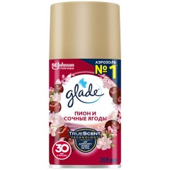 Сменный баллон 269 мл, GLADE "Пион и сочные ягоды" для автоматических освежителей, 864977