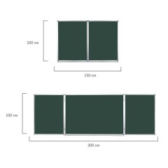 Доска для мела магнитная 3-х элементная 100х150/300 см, 5 рабочих поверхностей, зеленая, STAFF, 238009 Доска для мела магнитная 3-х элементная 100х150/300 см, 5 рабочих поверхностей, зеленая, STAFF, 238009 - фото 8