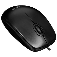 Мышь проводная LOGITECH M100, USB, 2 кнопки + 1 колесо-кнопка, оптическая, черно-серая - фото 3