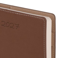 Ежедневник датированный 2027, А5, 143х218 мм, BRAUBERG "Journal", под кожу, ремешок, коричневый, 118049 - фото 4