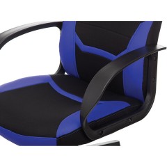 Кресло компьютерное BRABIX "Alpha GM-018", ткань/экокожа, черное/синее, 532638, GM-018_532638 Кресло компьютерное BRABIX "Alpha GM-018", ткань/экокожа, черное/синее, 532638, GM-018_532638 - фото 7