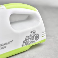Миксер SCARLETT SC-HM40S05, 300Вт, 7 скоростей, 2 венчика, 2 крюка для теста, белый Миксер SCARLETT SC-HM40S05, 300Вт, 7 скоростей, 2 венчика, 2 крюка для теста, белый - фото 5
