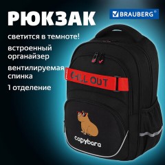 Рюкзак BRAUBERG MOTION, 2 отделения, 3 кармана, "Calm capy", СВЕТЯЩИЙСЯ, 41х28х17 см, 272032 Рюкзак BRAUBERG MOTION, 2 отделения, 3 кармана, "Calm capy", СВЕТЯЩИЙСЯ, 41х28х17 см, 272032 - фото 18