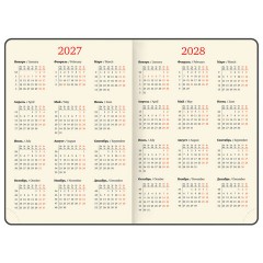 Еженедельник датированный 2027, БОЛЬШОЙ ФОРМАТ, 210х297 мм, А4, BRAUBERG "Comodo", под кожу, коричневый, 118145 - фото 6