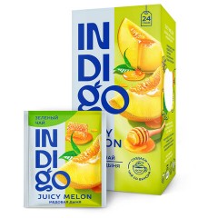 Чай INDIGO "Медовая дыня" зеленый, 24 пакетика в конвертах по 1,7 г, HERB0079