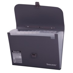 Папка-портфель пластиковая BRAUBERG А4 (327х254х30 мм), 13 отделений, серая, 221438 Папка-портфель пластиковая BRAUBERG А4 (327х254х30 мм), 13 отделений, серая, 221438 - фото 3
