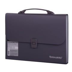 Папка-портфель пластиковая BRAUBERG А4 (327х254х30 мм), 13 отделений, серая, 221438 Папка-портфель пластиковая BRAUBERG А4 (327х254х30 мм), 13 отделений, серая, 221438 - фото 2
