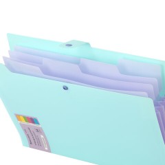 Папка-органайзер на кнопке 5 отделений, BRAUBERG "Extra", А4, голубая с лиловым, 274099 - фото 4