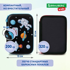 Пенал BRAUBERG KIDS большой удобный с откидной планкой, EVA, 22х15х4 см, "Space out", 271556 Пенал BRAUBERG KIDS большой удобный с откидной планкой, EVA, 22х15х4 см, "Space out", 271556 - фото 15