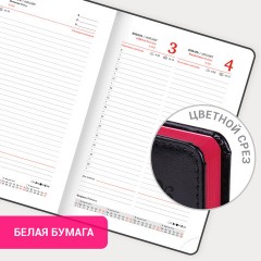 Ежедневник датированный 2026, А5, 138x213 мм, BRAUBERG "Rainbow", под кожу, черный, 117079 - фото 16