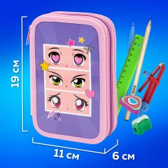 Пенал ПИФАГОР, 3 отделения, ламинированный картон, 19х11 см, "Anime eyes", 272251 Пенал ПИФАГОР, 3 отделения, ламинированный картон, 19х11 см, "Anime eyes", 272251 - фото 11