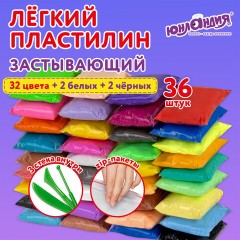 Пластилин супер легкий воздушный 36 шт. (32 цвета +2 белых + 2 черных) 360 г, 3 стека, ЮНЛАНДИЯ, 105908 Пластилин супер легкий воздушный 36 шт. (32 цвета +2 белых + 2 черных) 360 г, 3 стека, ЮНЛАНДИЯ, 105908 - фото 10