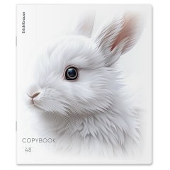 Тетрадь А5, 48 л., скоба, клетка, Soft-touch, выборочный УФ-лак, ERICH KRAUSE, "Животные", микс в спайке, 63313 - фото 4
